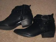 Style & Co black ankle boots