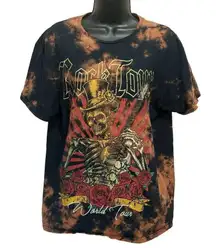 Chemistry "Rock Tour" Graphic Short‎ Sleeve Round Neck T-Shirt Tie Dye Size L