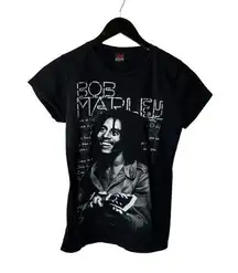 2004 Vintage Y2K Bob Marley T Shirt Womens Black Large L Artist Singer Reggae