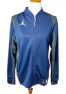 NWT Jordan Jumpman Track Jacket Zip Up Blue Gray Athletic Bomber Style