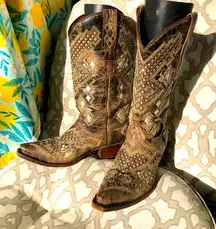 Studded Rhinestones Western 5664 Cowboy Boots 8