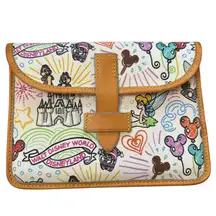 Dooney & Bourke RARE Disney World Disneyland Sketch Envelope Ipad Case