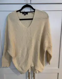 Lulus Oversized Cream Sweater