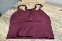 Balance Athletica  Maroon Sports Bra Crop Top