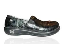 Alegria Keli Pro Slip On Comfort Nursing Shoes Black Leather Clogs 40 US 9.5-10