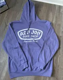 Ron Jon  Surf shop Pensacola Beach Pullover Sweatshirt Hoodie Purple White Size M