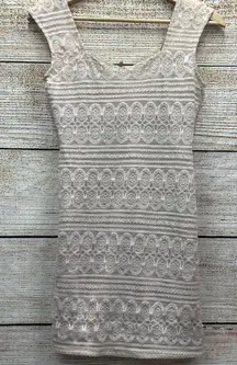 Body Central Pink Lace Overlay Mini Dress Sleeveless [Size Medium] Made in‎ USA