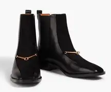 Tory Burch Black Equestrian Link Chelsea boots