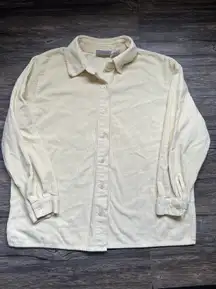 Vintage Cream Corduroy Shacket Large