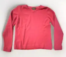 Eddie Bauer Lambswool Sweater Woman’s M Pink Pullover Preppy Y2K Soft Knit Top