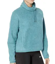 Nike Teal and White Heathered Fleece Cowl Neck Sweatshirt Size M