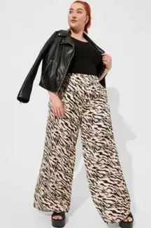 275. Torrid Zebra Print Wide-Leg Pants size 4X