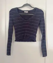 Cropped Knit Sweater LA Hearts