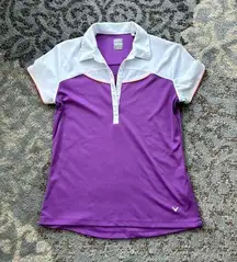 Callaway Golf Polo Shirt Purple White