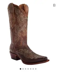 SHYANNE WOMEN'S ISABELLE INLAY STUD WESTERN BOOTS - SNIP TOE