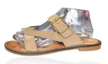 Coach And Four Italy Women's Size 8.5 Shoes Brown Leather Strappy Comfort Sandal