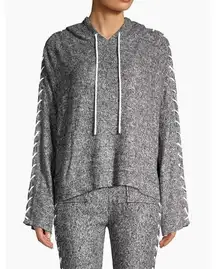 The Kooples Sweet Fleece Lace-Up Hoodie - L