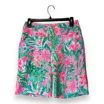 Lilly Pulitzer Reid Short Leaf it Wild Golf Amalfi Blue Size 00 $108