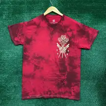 Bad Omens Skeleton Rose Heavy Metal Band Tie-Dye T-Shirt Size Medium