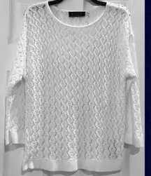 ⭐️White Knit Sweater by Magaschoni