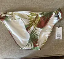 Shade & Shore Tropical Leaf Bikini Bottom L Low Rise Medium Coverage