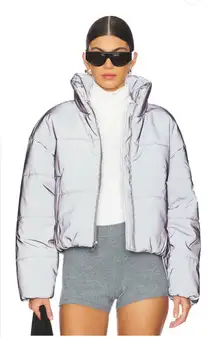 Steve Madden Polar Coat in Silver, size S