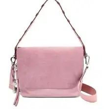 Fossil Maya Crossbody Suede Leather Lilac Purse