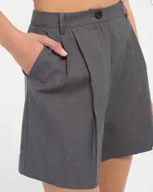 Yumi Row Felicity Preppy Minimalist Regency Luxury Academia Pleated Shorts S