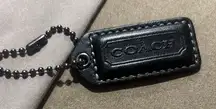 Coach Leather Tag Keychain
