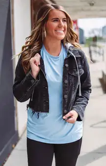 Risen Black Jean Jacket 