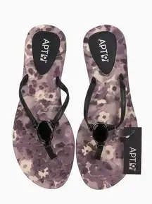 Apt. 9 Purple Floral Sandals NWT | Size 9-10 | Jewel Strap Detail