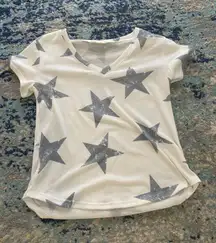 White Top With Blue Stars