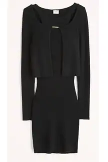 Abercrombie mini sweater dress and scuba cardigan set