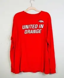 NFL  Team‎ Apparel Denver Broncos United In Orange Long Sleeve Top XL