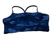 Gap Fit Blackout Technology Blue Camo Sports Bra Womens Size Small