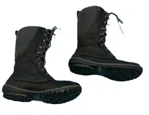 .L.Bean Bar Harbor Waterproof Tall Snow/Rain Boot Women's Black/ Grey Size 8