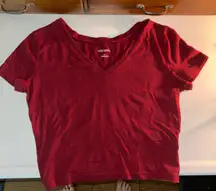 Maroon Cropped Tee