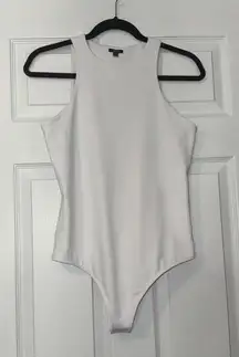 White Body Contour Compression High Neck Bodysuit