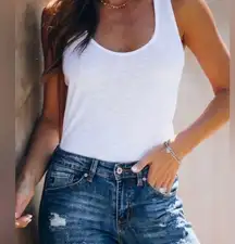 VICI Physique Racerback Tank - White