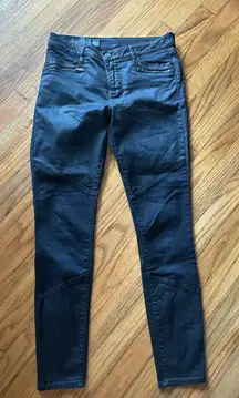 AX Armani Exchange Women’s Black Super Skinny Stretch Biker Jeans – Size 29