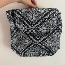 Black White Bandana Print Backpack NWT