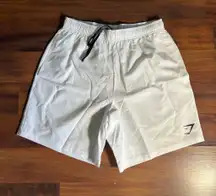 Gymshark White Training Shorts Men’s Small | Lightweight Activewear