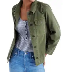 Madewell Northward cropped army jacket Medium