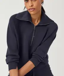SPANX Air Essentials Half-Zip in Dark Storm