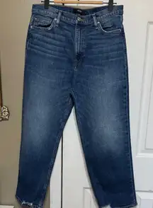 Hudson REMI Straight Cropped Denim Blue Jeans Size 31