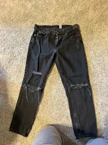 H&M Black Ripped Jeans