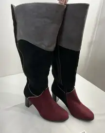 Womans Rosewand Otk Boots 11 M Multicolor Full Zip Block Heel NWD