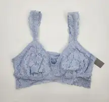 Aerie Pastel Blue Bralette NWT Bra Lace Adjustable Size M