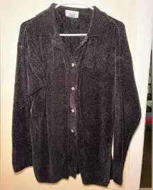 Jennifer Moore Cardigan Size Small Black 100% Acrylic