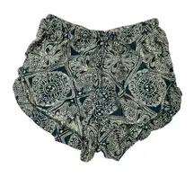 Natalie Martin Celestial Boho Hippie Gypsy Printed Mini Shorts size XS